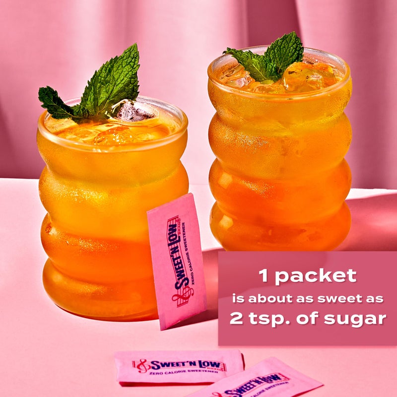 SWEET'N LOW حزم محلي Sweet'N Low خالية من السعرات الحرارية، 50 قطعة، كوشير وخالية من الغلوتين، مؤشر جلايسيمي منخفض، حزم محلي فردية للشاي والقهوة - Image 3